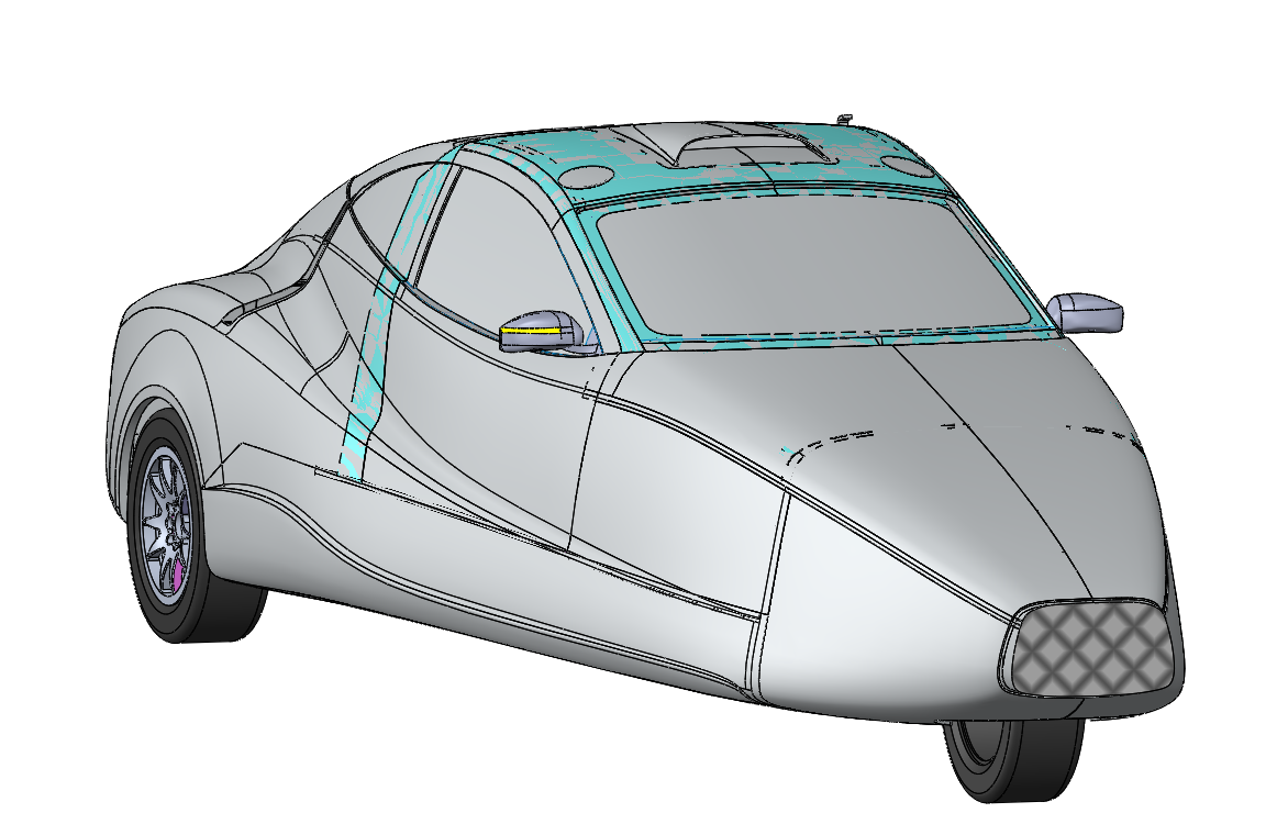 A render of a flying car