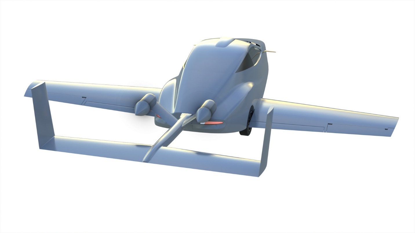 Render of a flying car