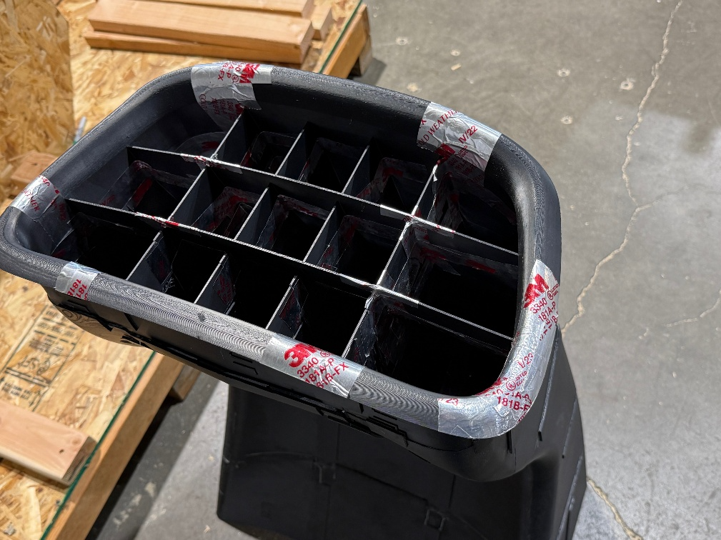 Piece of a flying car in a workshop